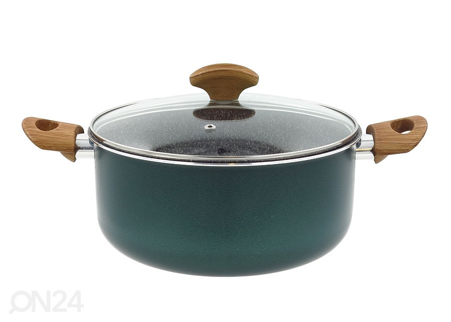 Pott klaaskaanega Green Wood Ø 20 cm suurendatud