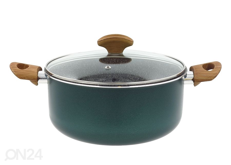 Pott klaaskaanega Green Wood Ø 24 cm suurendatud