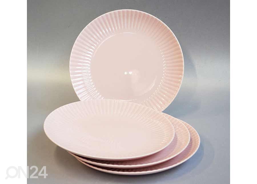 Praetaldrikute komplekt Daisy 4 tk, roosa suurendatud