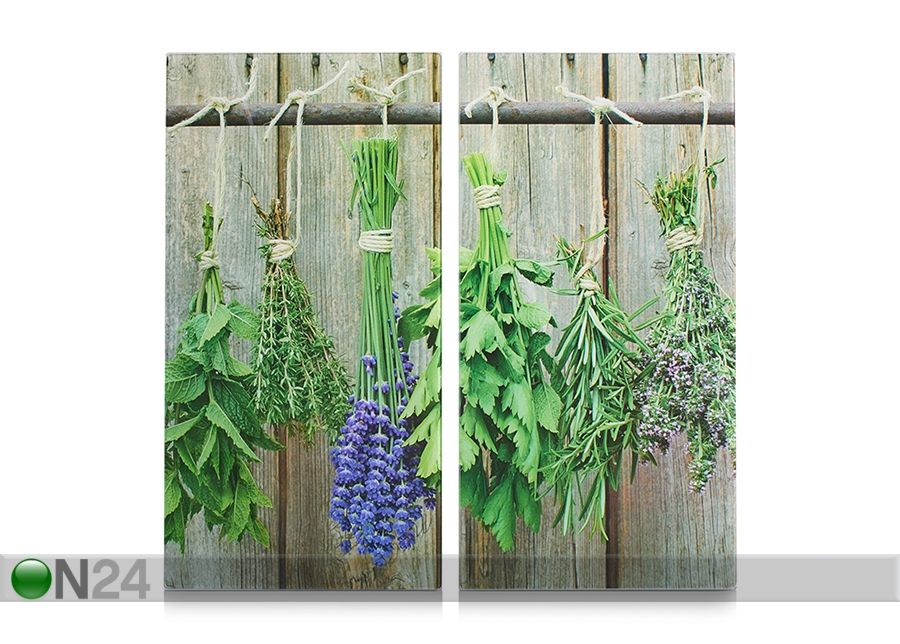 Pritsmekaitse/pliidiplaadikate Herbs 52x30 cm 2 tk suurendatud