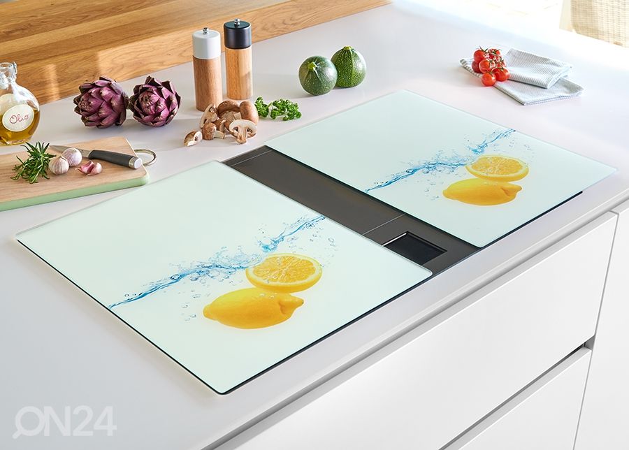 Pritsmekaitse/pliidiplaadikate Lemon Splash XL 52x40 cm 2 tk suurendatud