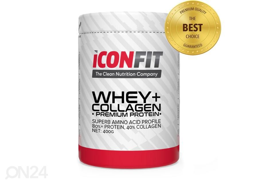 Proteiin WHEY+ Collagen 400g šokolaadi Iconfit suurendatud