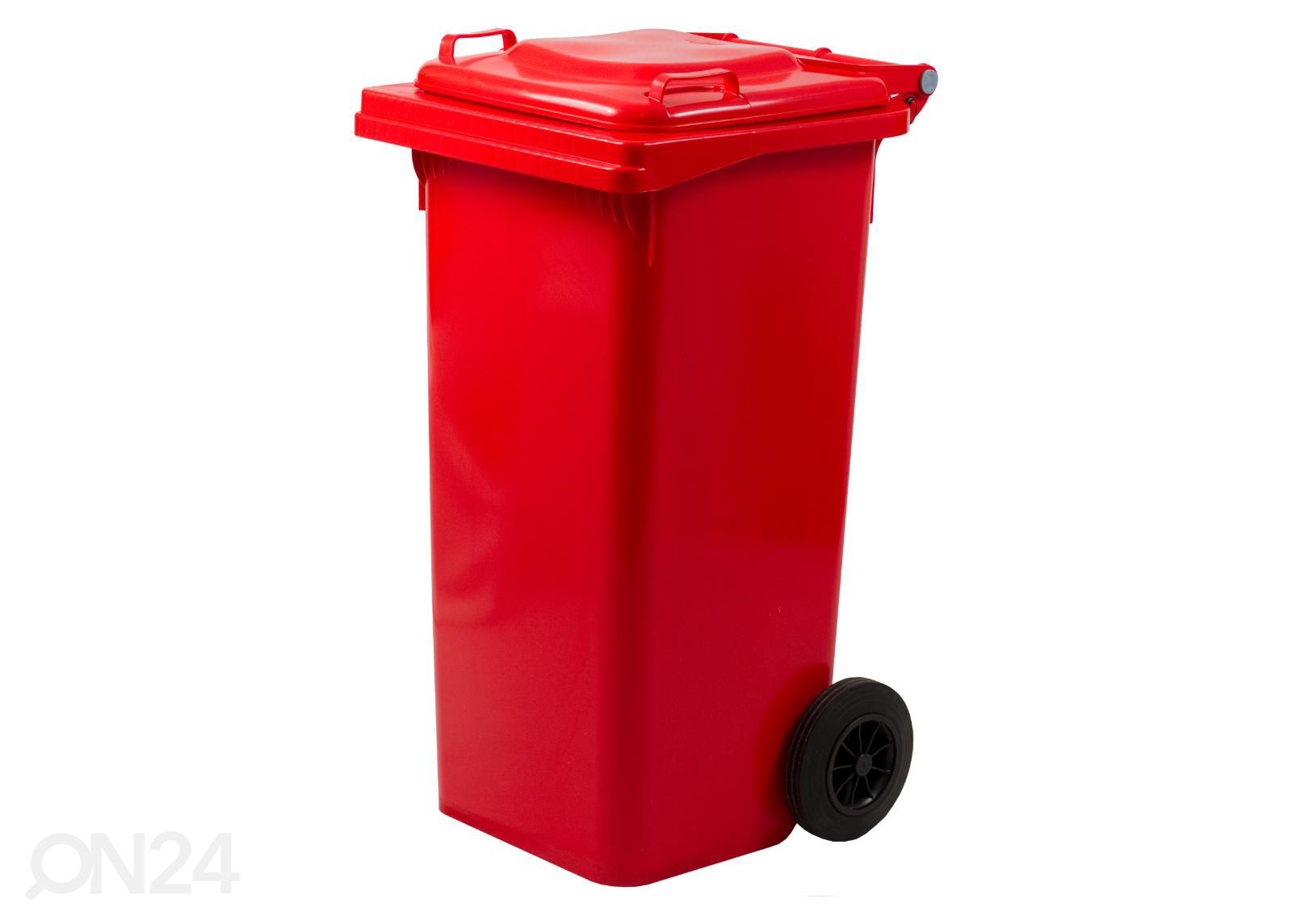 Prügikonteiner 120L, punane suurendatud