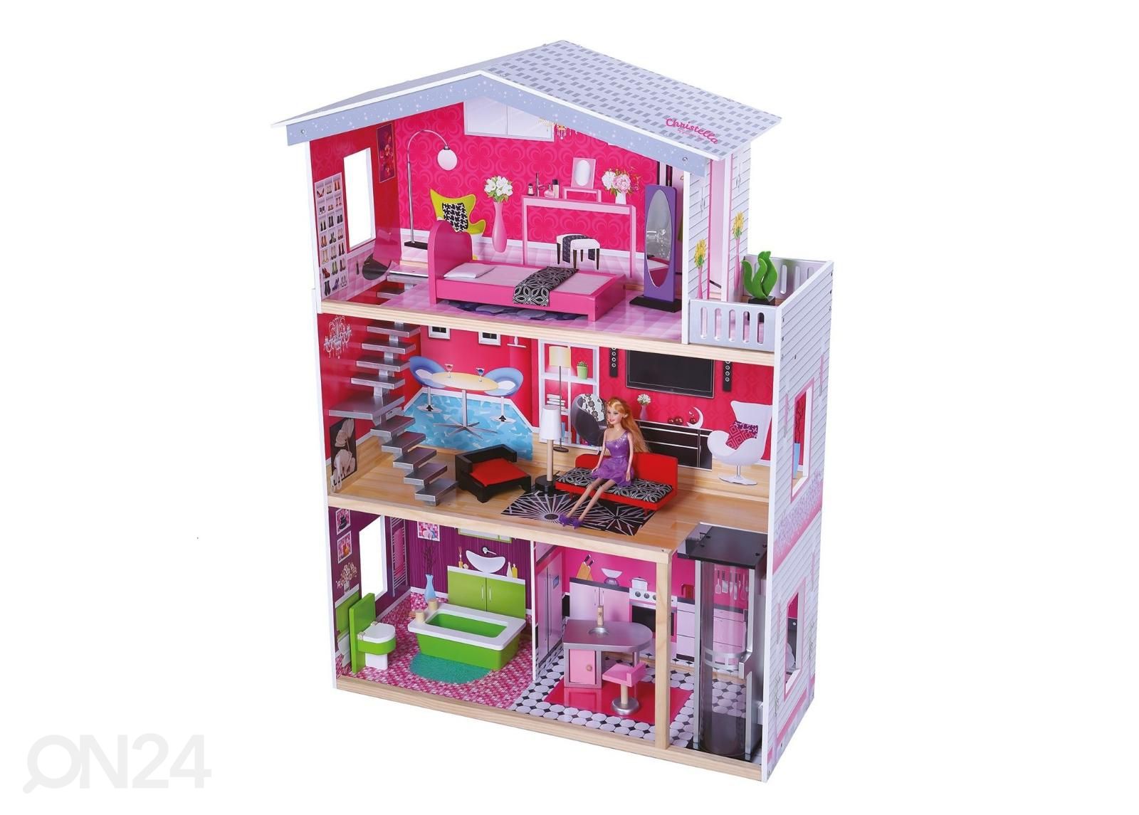 Puidust nukumaja Christella Gerardo's Toys suurendatud