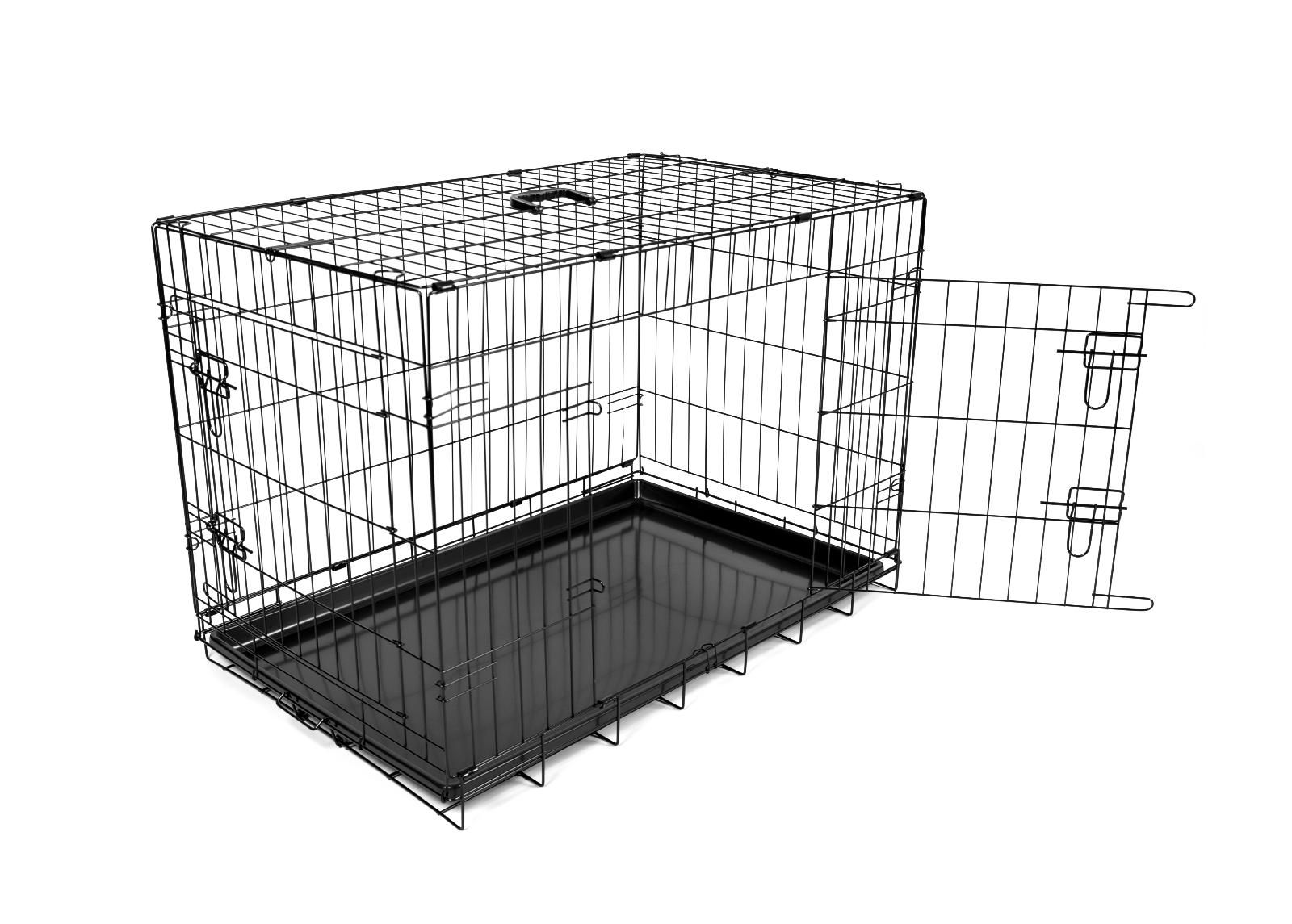 Puur 2 ukse ja plastikalusega m / 76x48x54cm must Duvo+ suurendatud