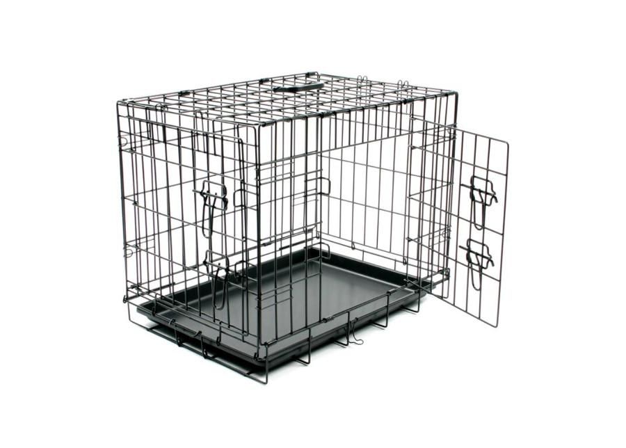Puur 2 ukse ja plastikalusega xl / 107x71x77cm must Duvo+ suurendatud