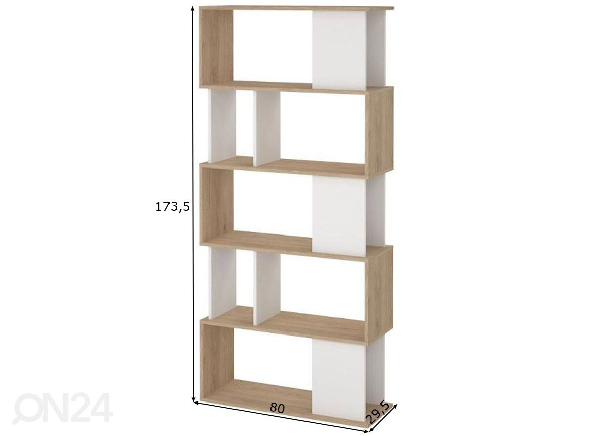Raamaturiiul Maze 80 cm suurendatud mõõdud