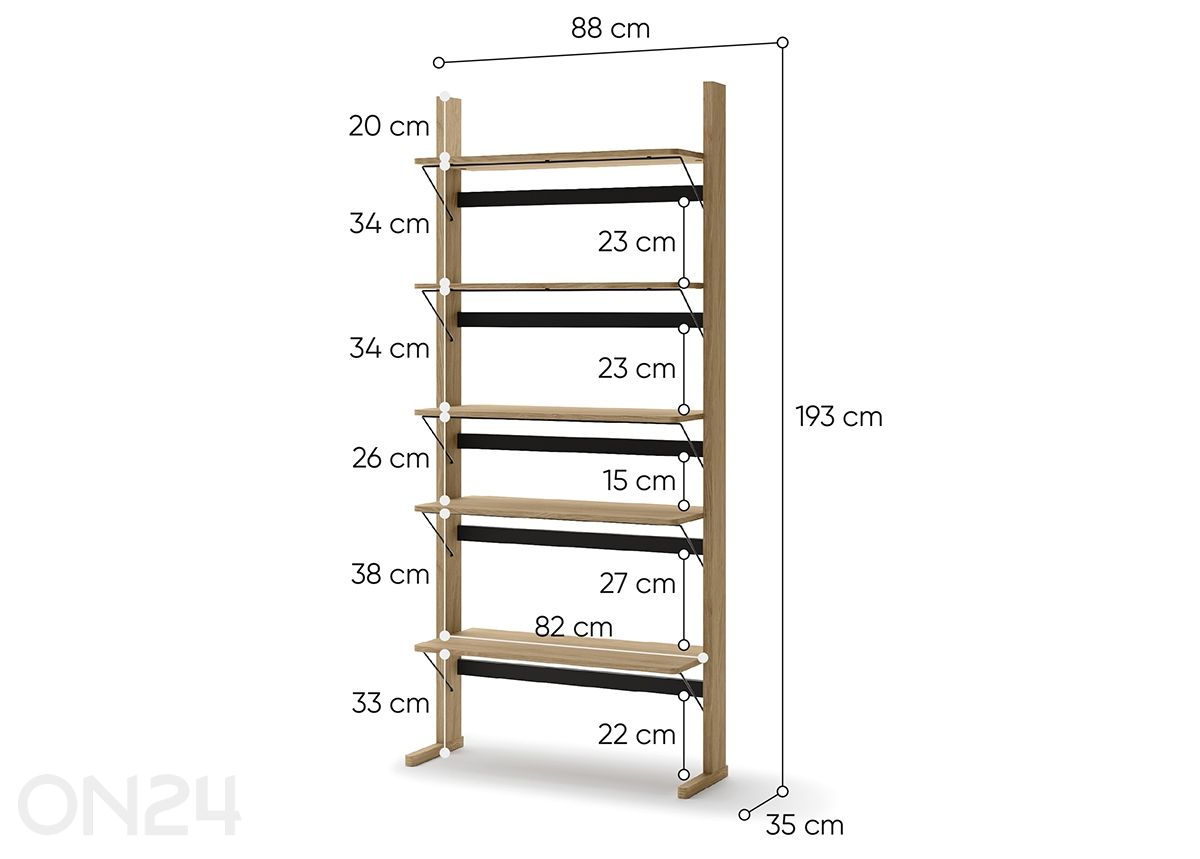 Raamaturiiul Ollie suurendatud mõõdud