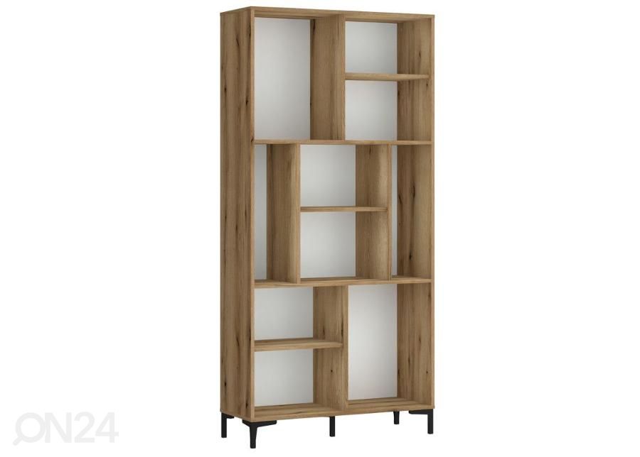 Raamaturiiul Ricko 91,5 cm, tamm/valge suurendatud