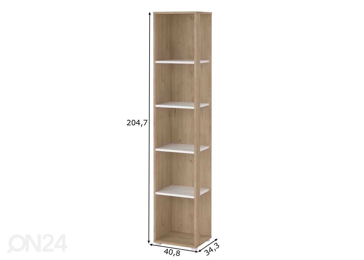 Raamaturiiul Sign 40,8 cm suurendatud mõõdud