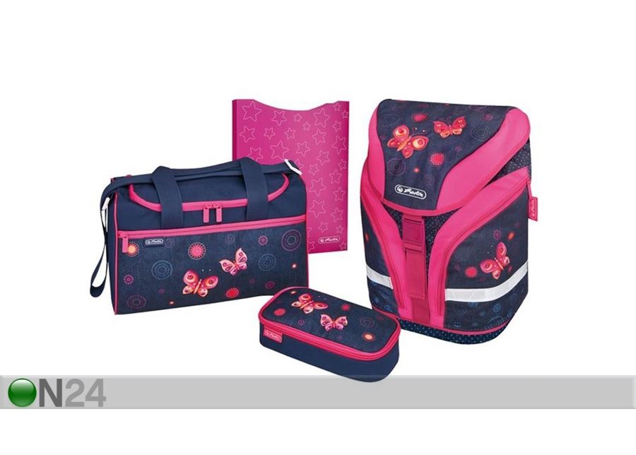 Ranitsakomplekt Herlitz Motion plus Butterfly Dreams suurendatud