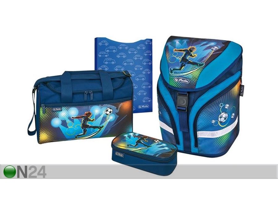 Ranitsakomplekt Herlitz Motion plus Soccer suurendatud