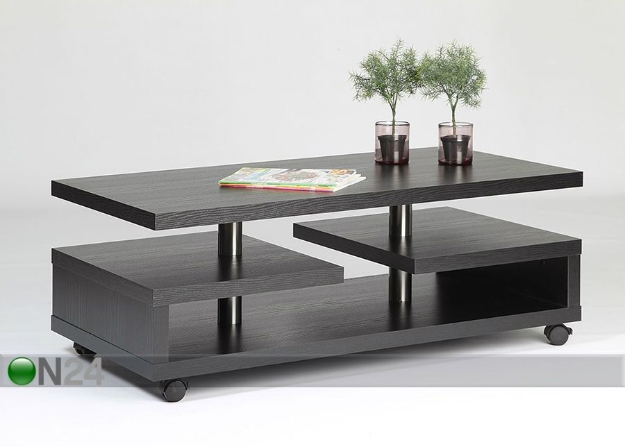 Ratastel diivanilaud 120x60cm suurendatud