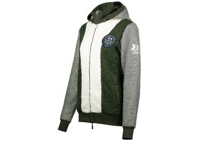 Ratsaniku fliisjakk jonah unisex S roheline/hall suurendatud