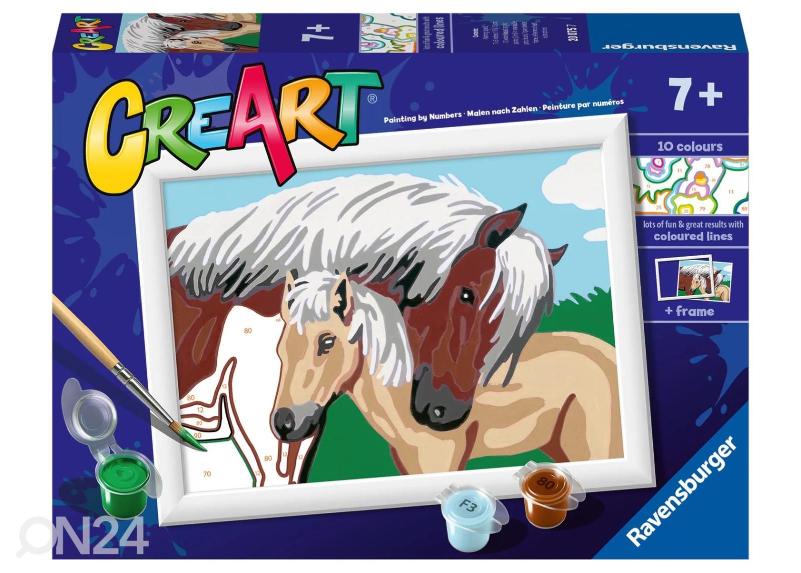 Ravensburger maalimine numbrite järgi Hobune ja varss suurendatud