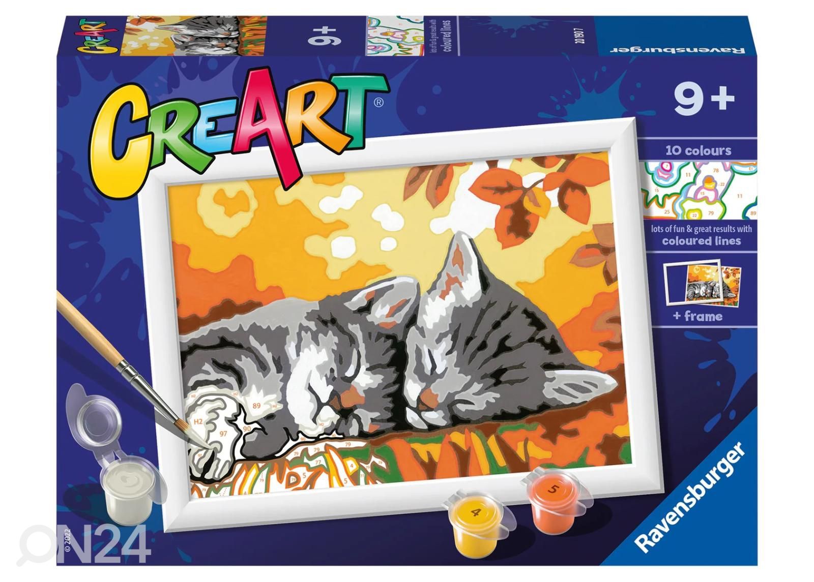 Ravensburger maalimine numbrite järgi Sügise kassid suurendatud