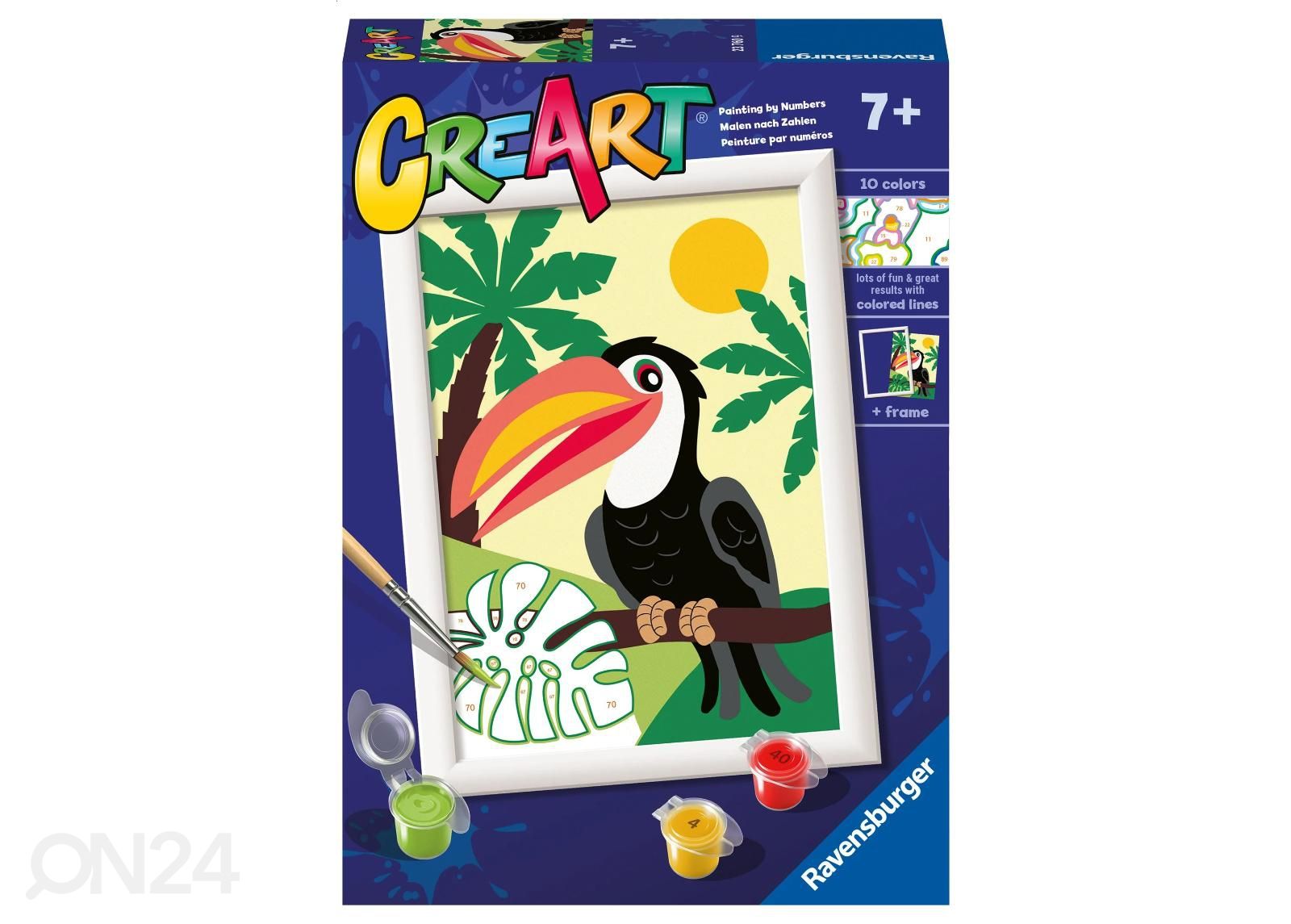 Ravensburger maalimine numbrite järgi Tuukan Džunglis suurendatud