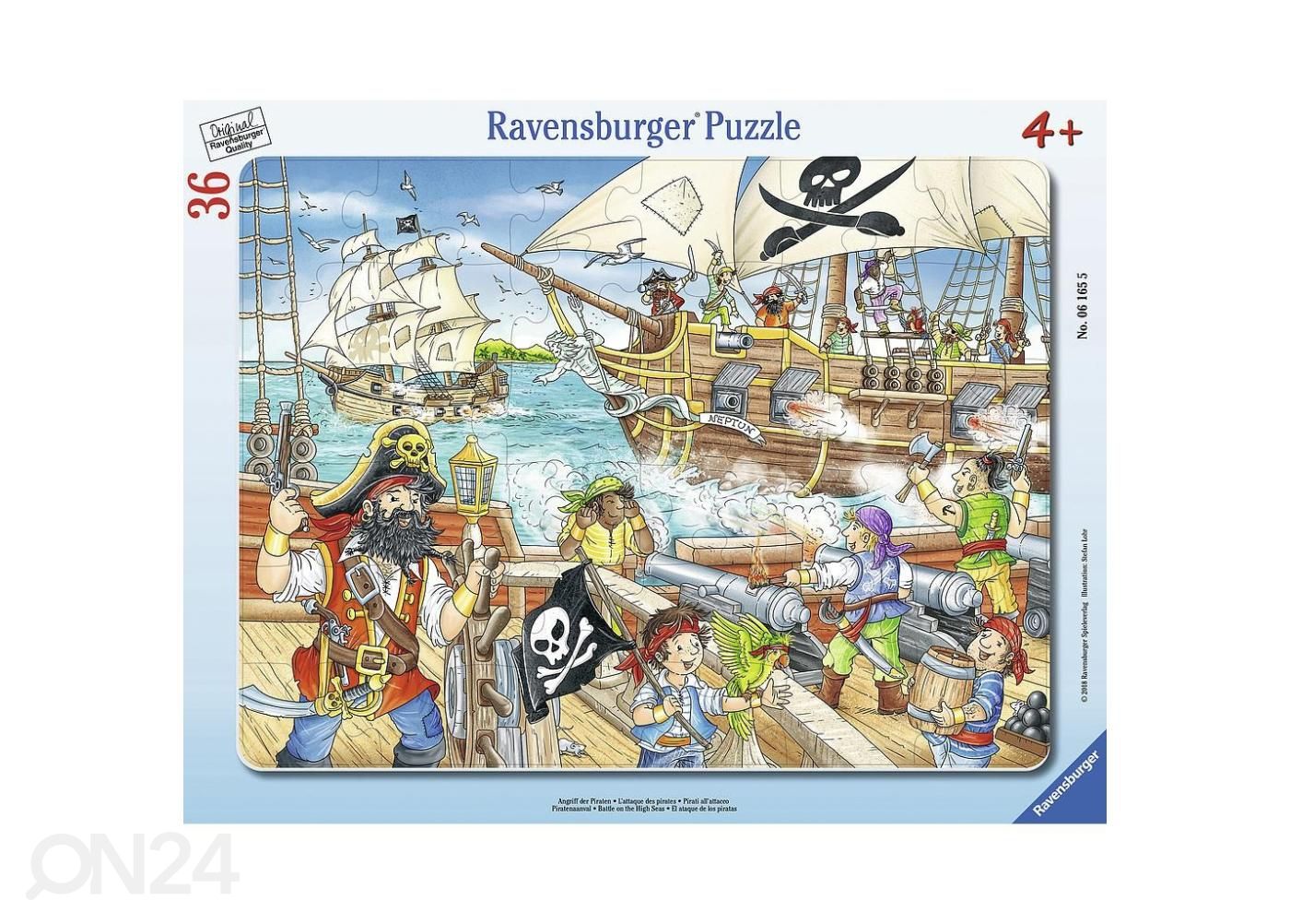 Ravensburger plaatpusle 36 tk Piraadilaev suurendatud