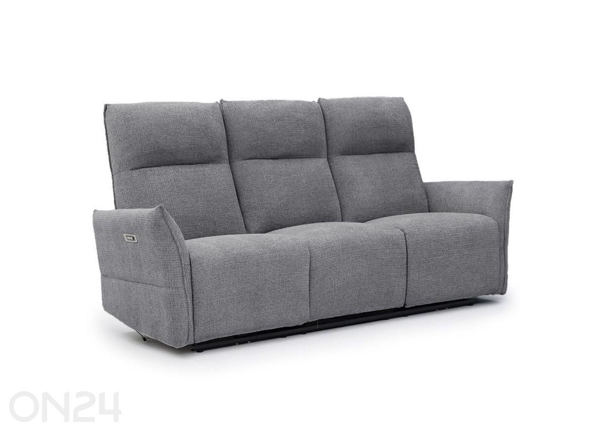 Recliner 3-kohaline diivan Eleganz 3, tumehall suurendatud