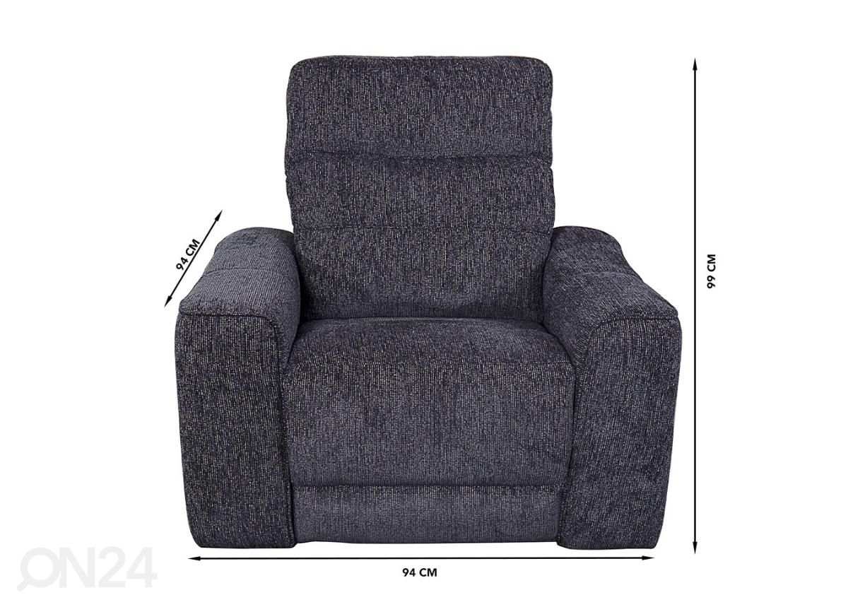 Recliner tugitool (elektriline) suurendatud mõõdud