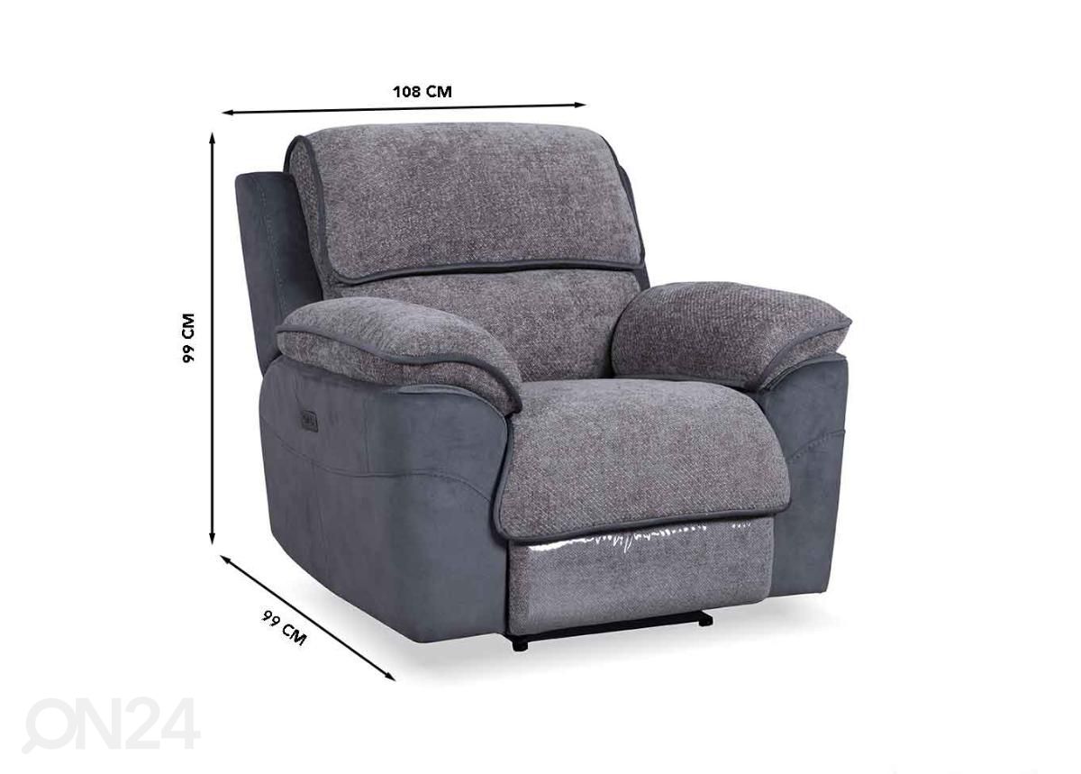 Recliner tugitool (elektriline) suurendatud mõõdud