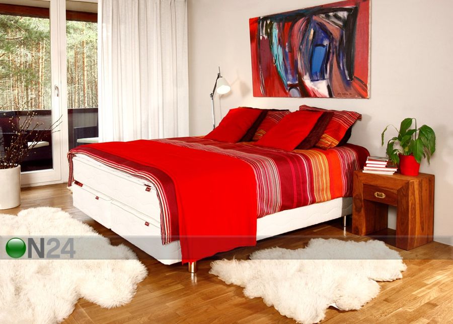 Red zoned pocket Sensity kontinentaalvoodi 160x200 cm suurendatud