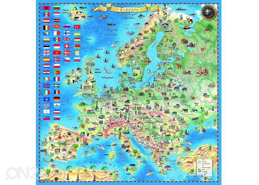 Regio Euroopa piltkaart riputusliistudega suurendatud
