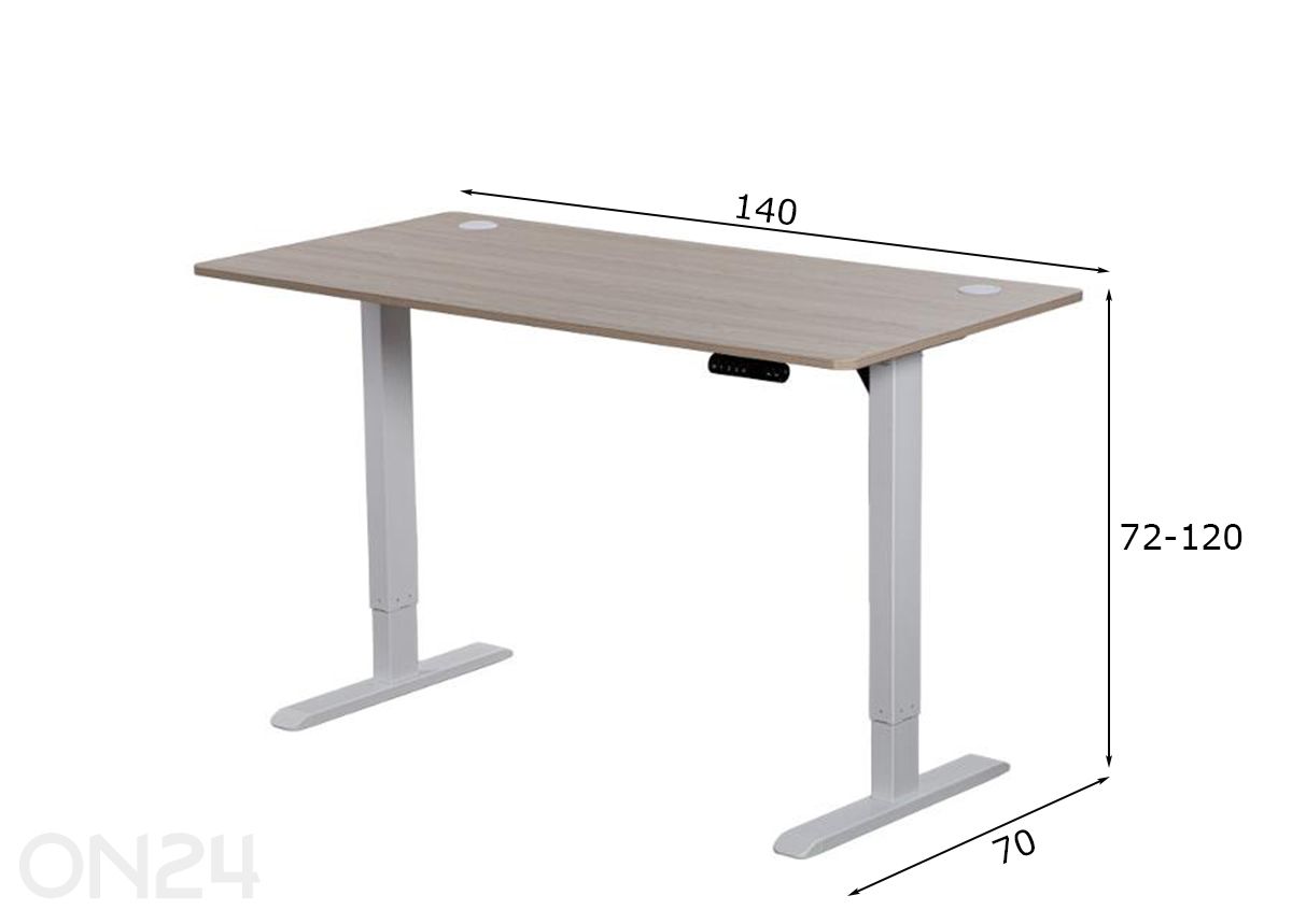Reguleeritav arvutilaud 140X70 cm suurendatud mõõdud