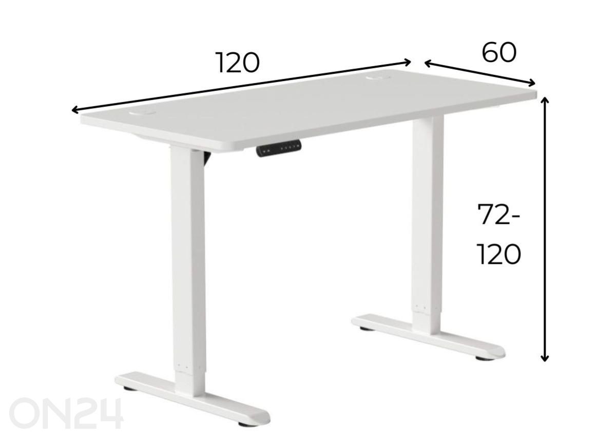 Reguleeritav arvutilaud Flower 120x60 cm suurendatud mõõdud
