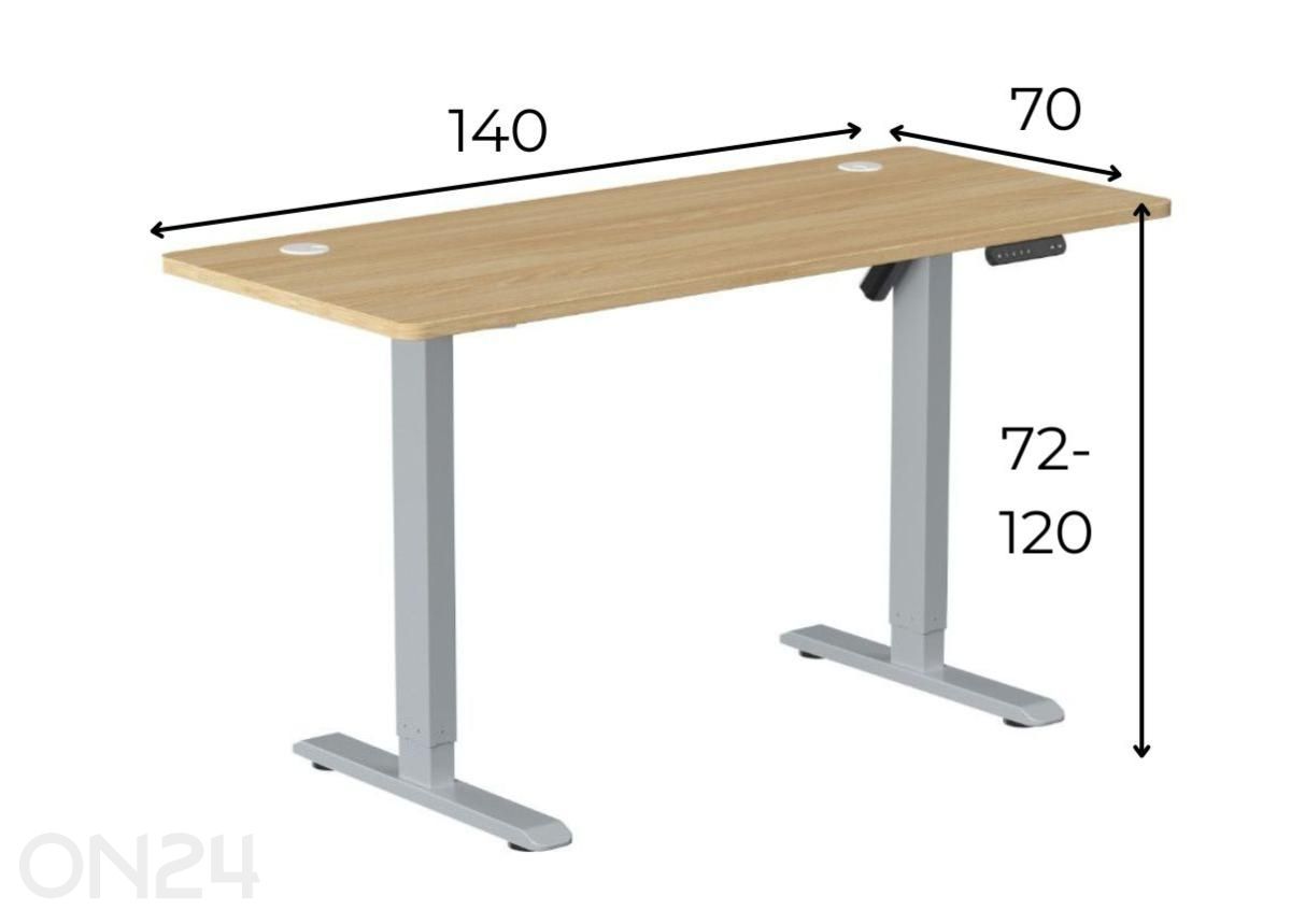 Reguleeritav arvutilaud Flower 140x70 cm suurendatud mõõdud
