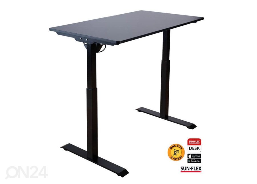 Reguleeritav kirjutuslaud Sun-Flex Elite must suurendatud