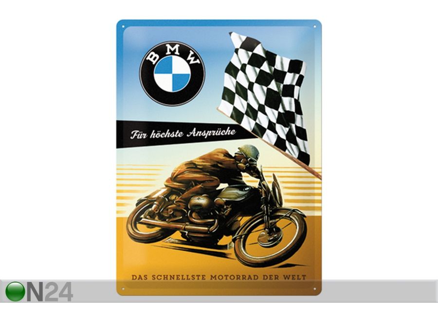 Retro metallposter BMW Für höchste Ansprüche 30x40 cm suurendatud