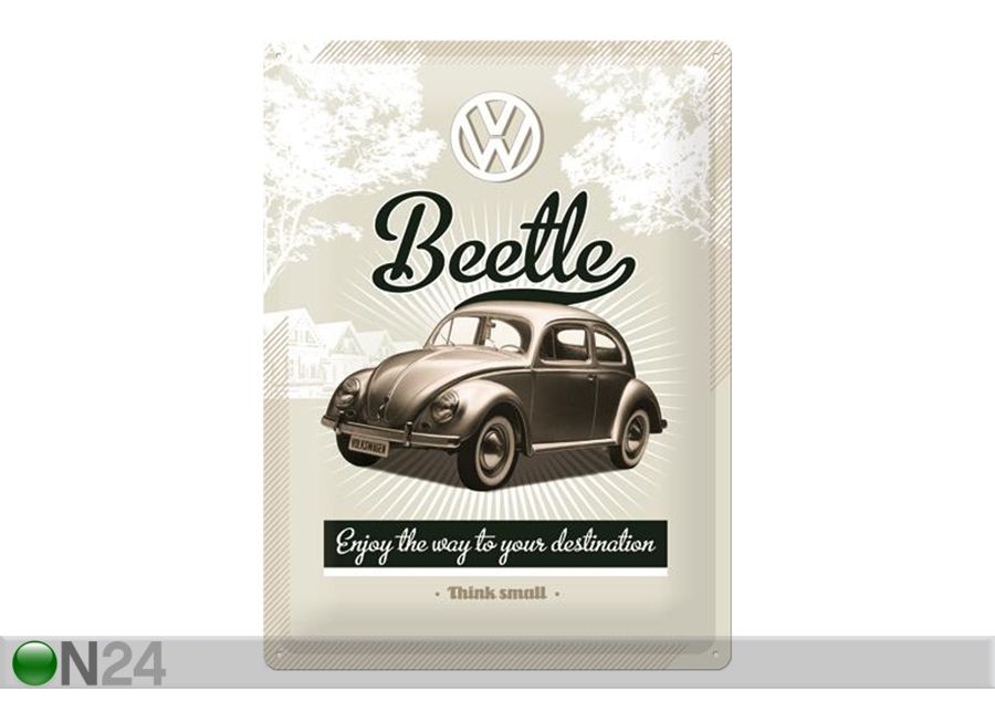 Retro metallposter VW Beetle 30x40 cm suurendatud