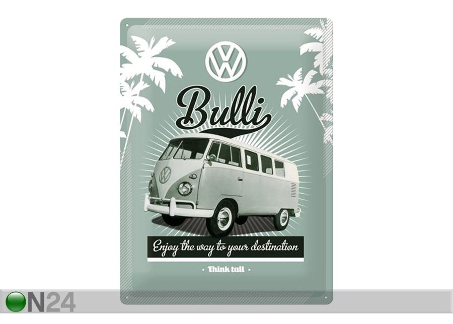 Retro metallposter VW Bulli 30x40 cm suurendatud
