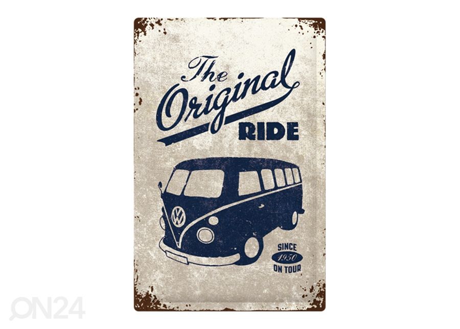 Retro metallposter VW Bulli The Original Ride 40x60 cm suurendatud