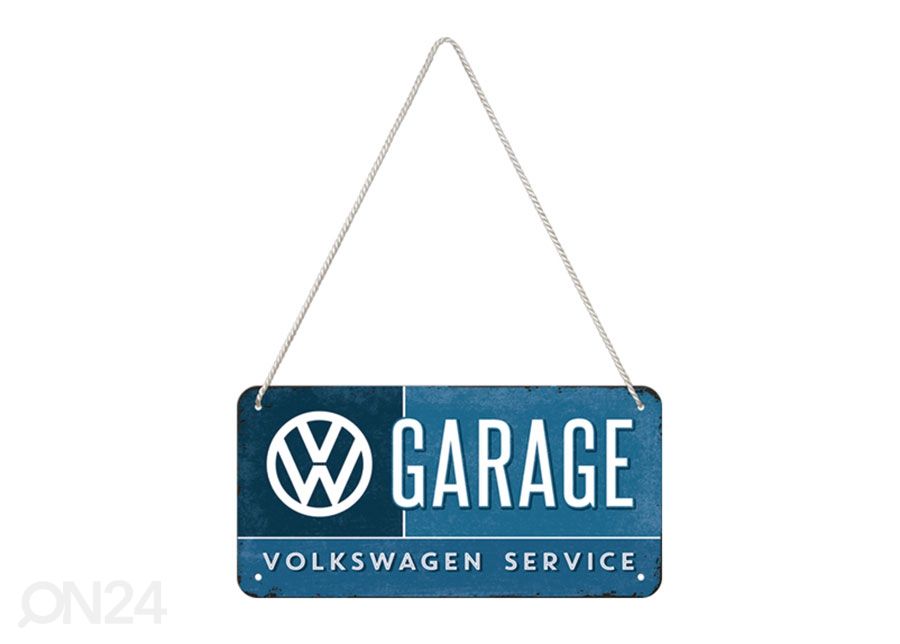 Retro metallposter VW Garage 10x20 cm suurendatud