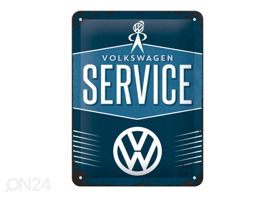 Retro metallposter VW Service 15x20 cm suurendatud