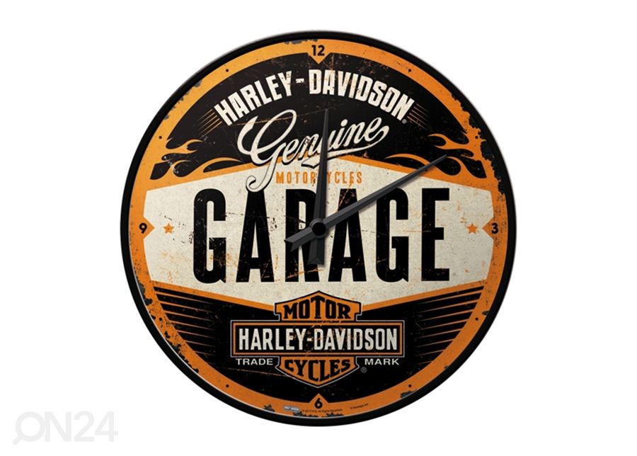 Retro seinakell Harley-Davidson Garage suurendatud