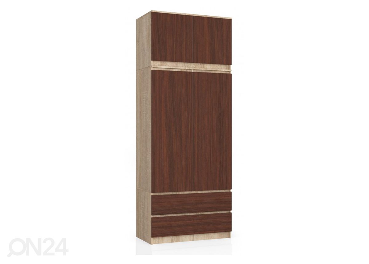 Riidekapp 90 cm, sonoma/wenge suurendatud