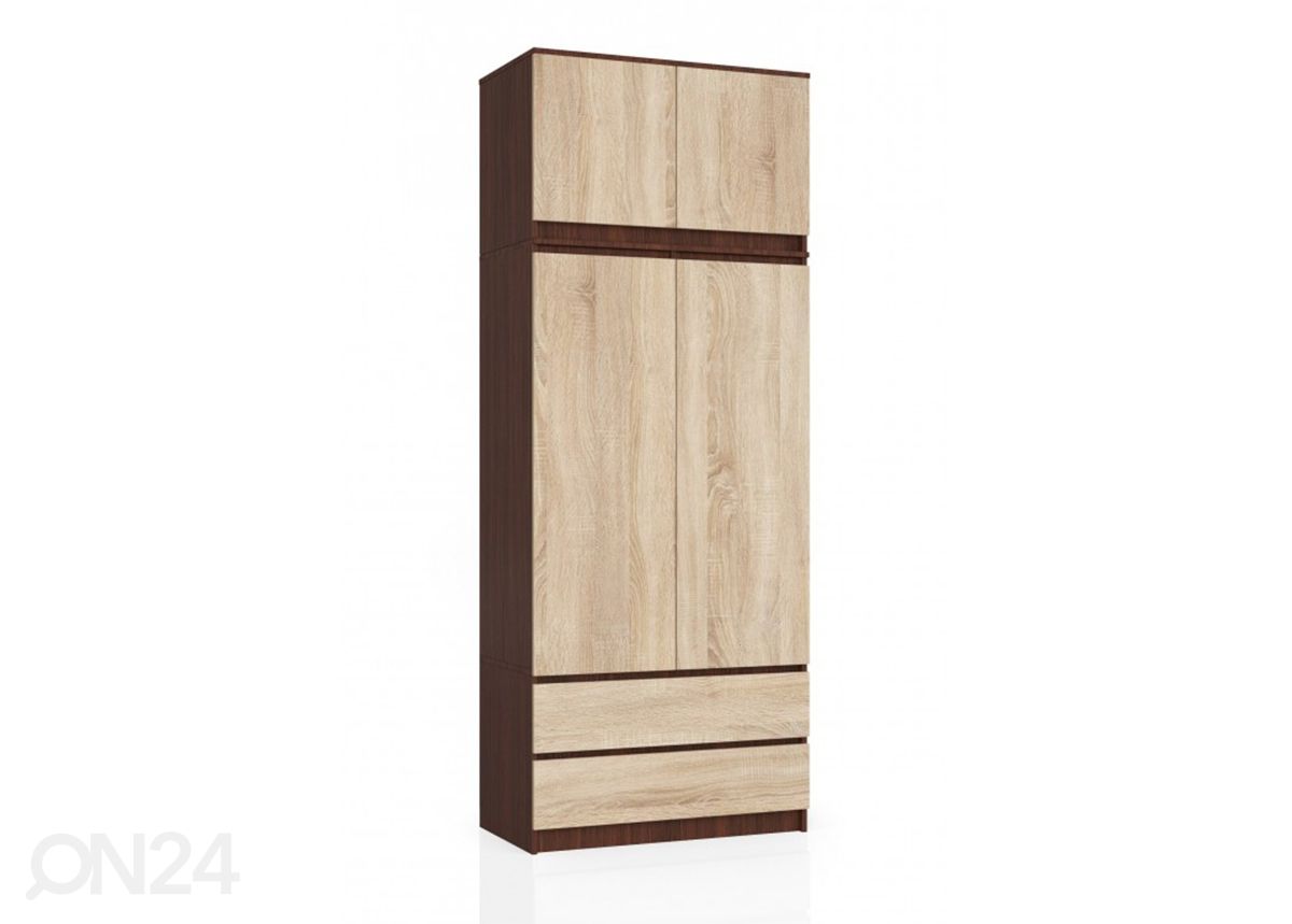 Riidekapp 90 cm, wenge/sonoma suurendatud