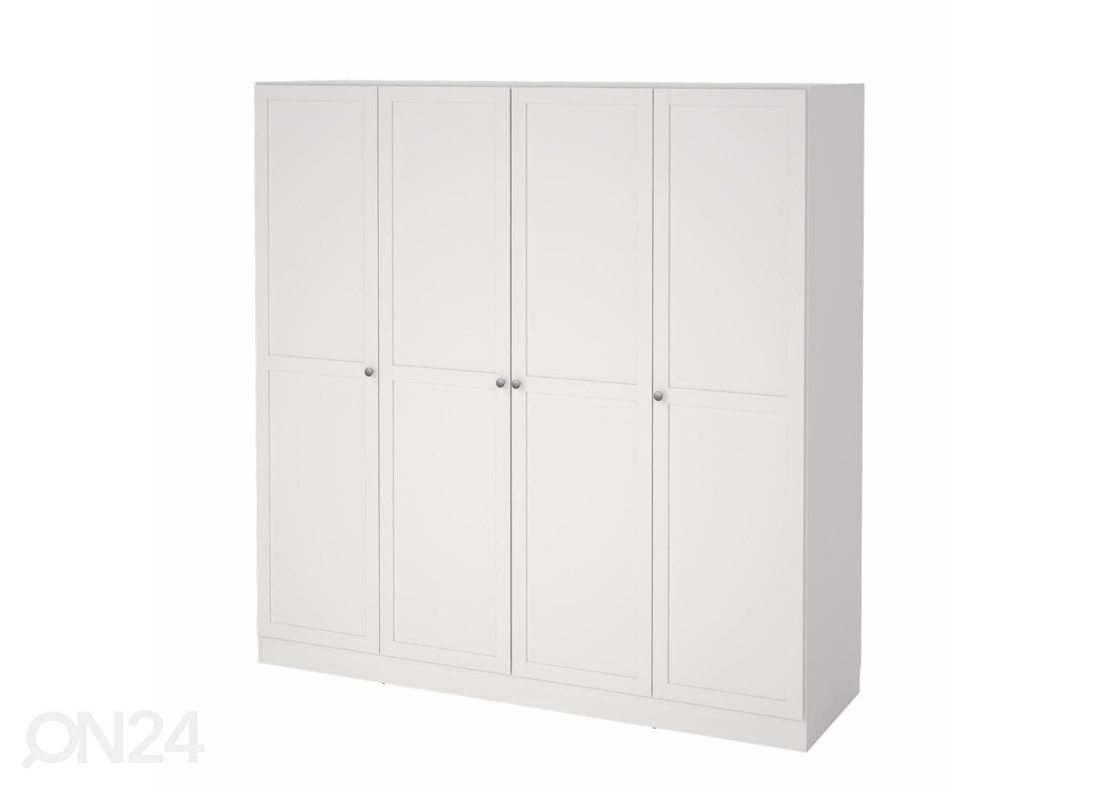 Riidekapp Billund 4, 195 cm valge suurendatud