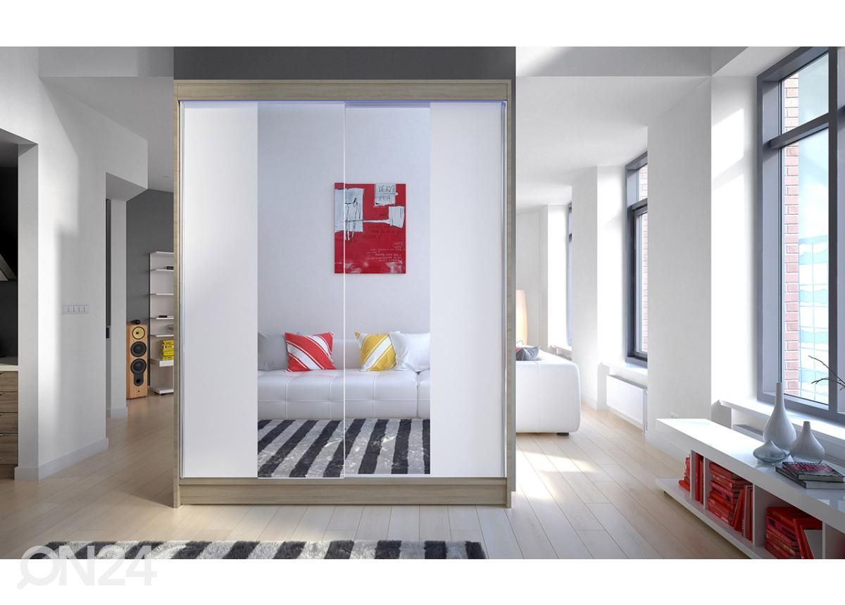 Riidekapp Camino 2 + LED suurendatud