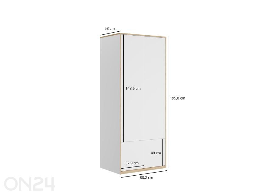 Riidekapp Complex suurendatud mõõdud