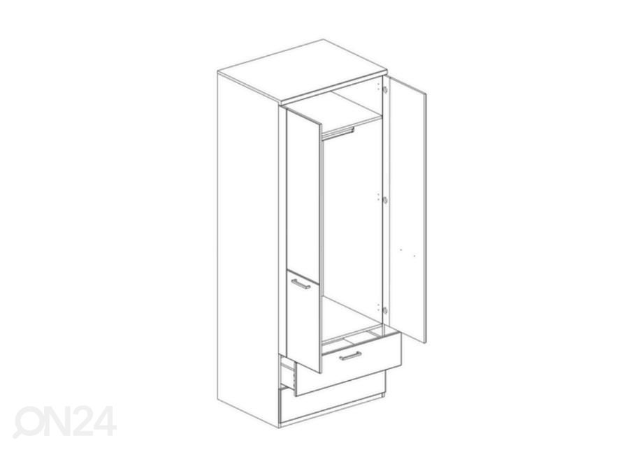 Riidekapp Doorset 80,2 cm suurendatud