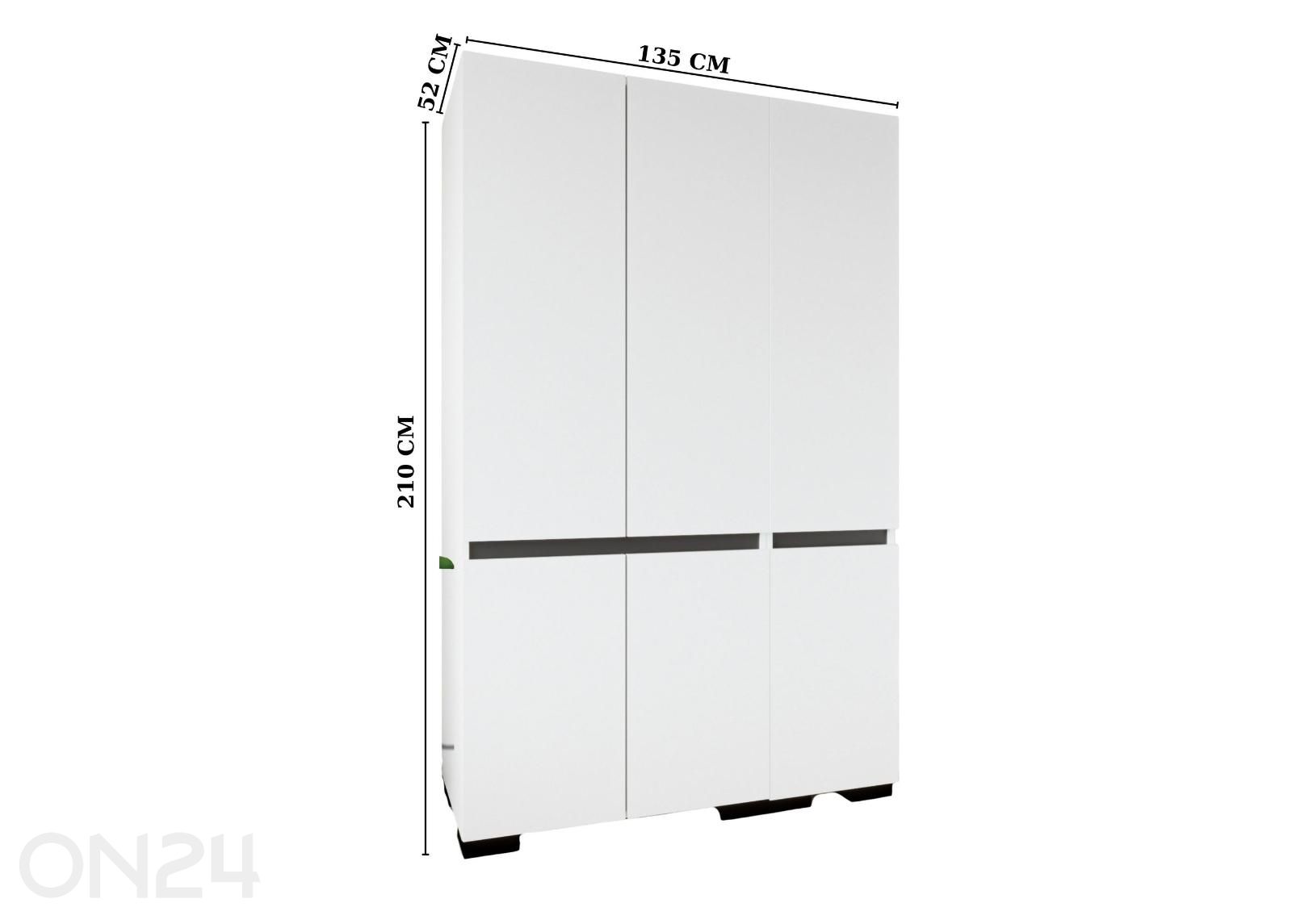 Riidekapp Floransa suurendatud mõõdud