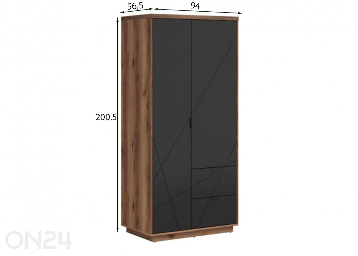 Riidekapp Forn suurendatud mõõdud