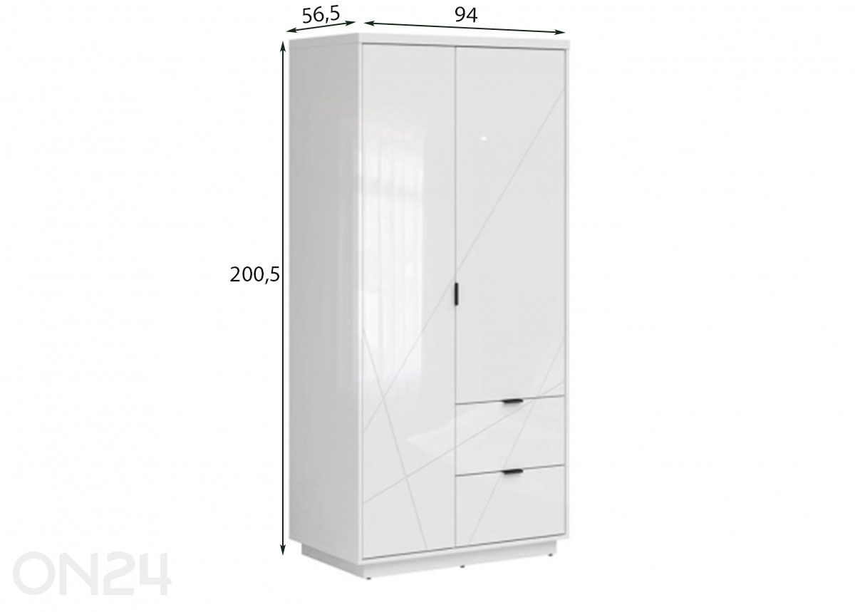 Riidekapp Forn suurendatud mõõdud