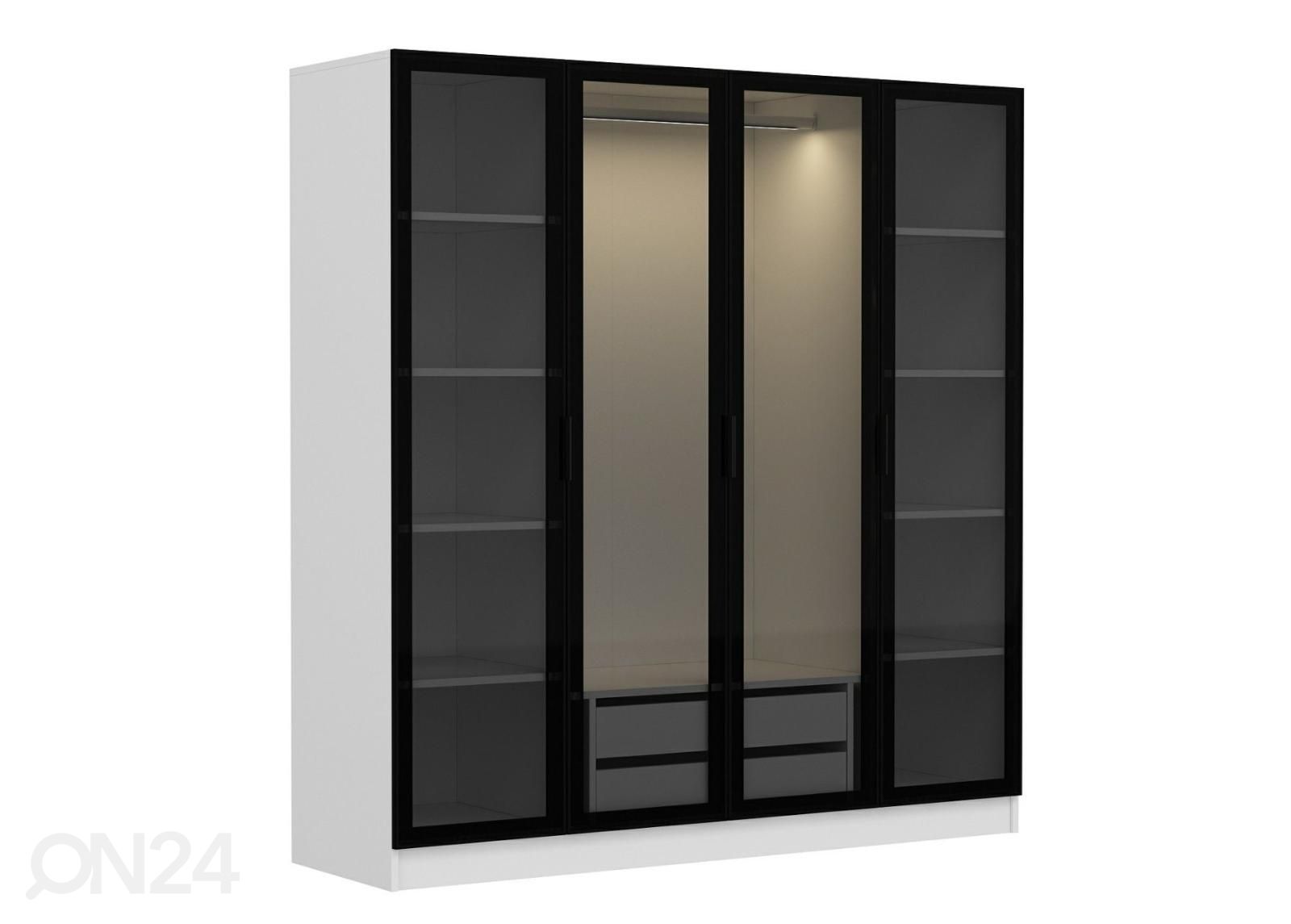 Riidekapp Glass 180 cm suurendatud