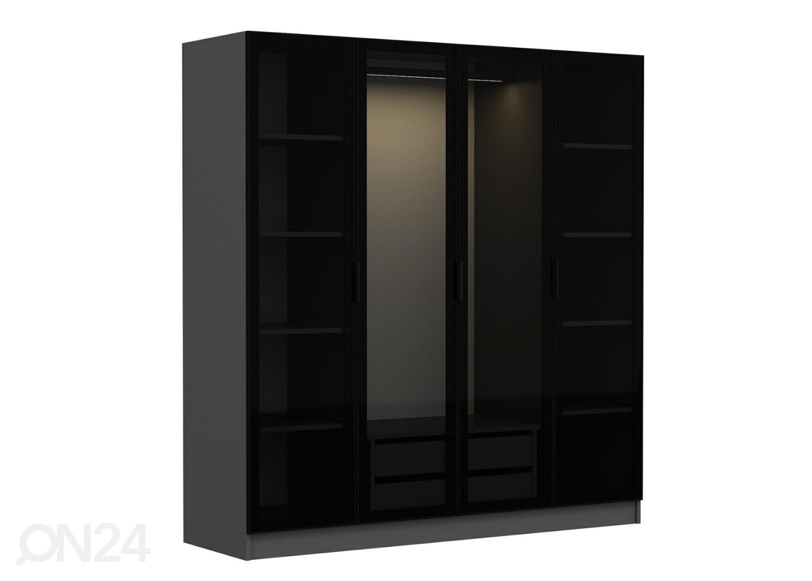 Riidekapp Glass 180 cm suurendatud