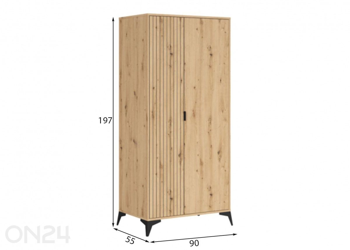 Riidekapp Lamea suurendatud mõõdud